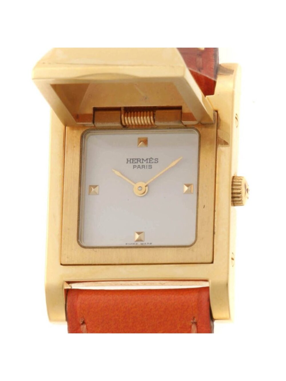 Hermes Medor Watch Metal Orange